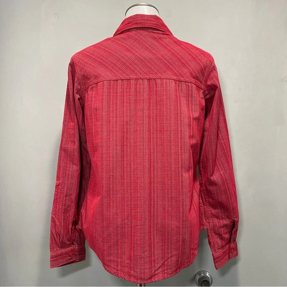Columbia Women's Standard Times Two Corduroy Long Sleeve Shirt, Red Plaid, XS - Picture 3 of 16